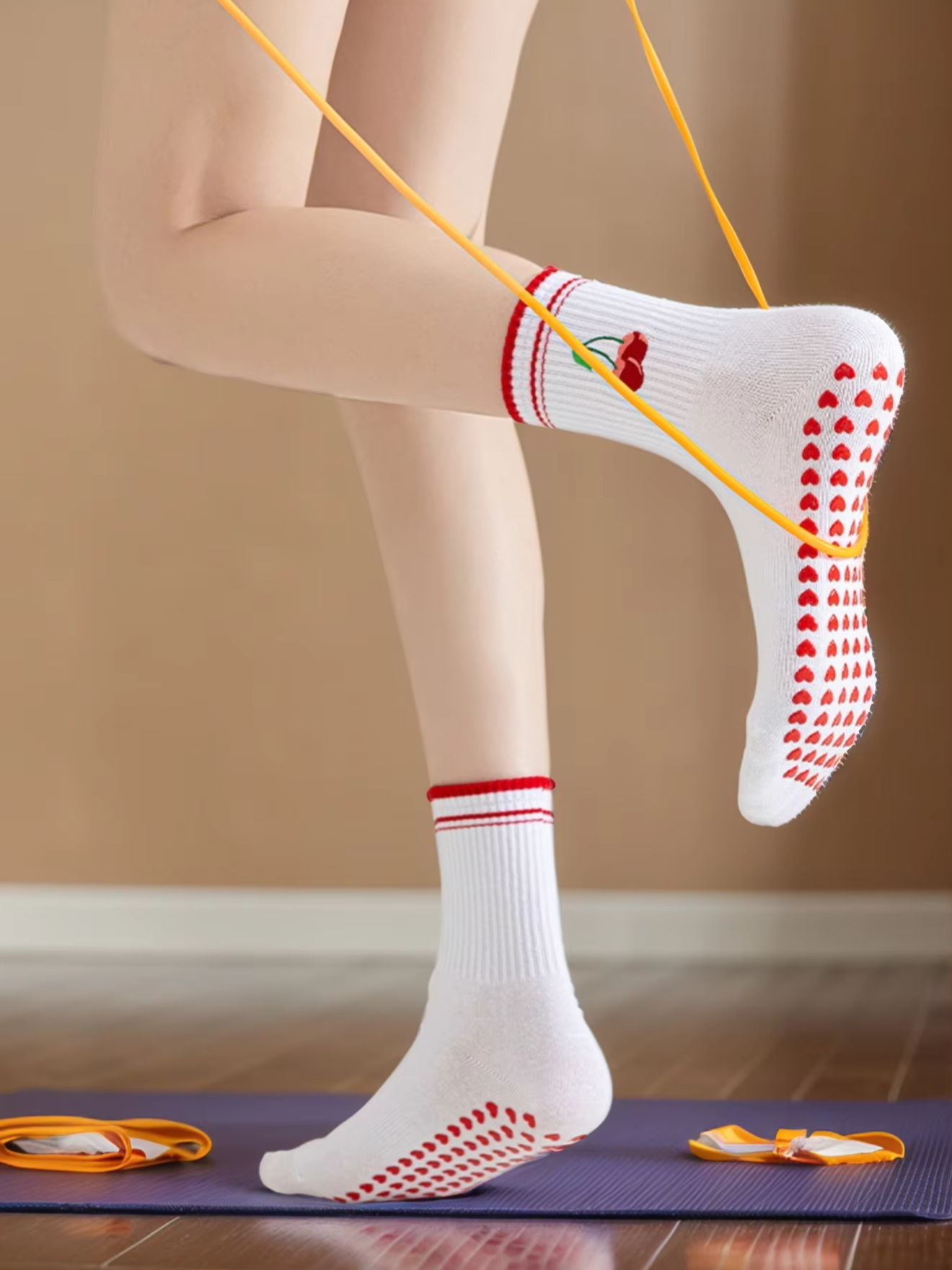 زوج واحد من جوارب اليوغا الاحت - مراجعة Medias Para Pilates Y Yoga وسعره